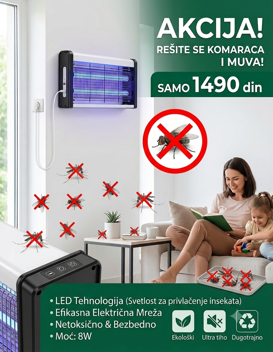 LED Zamka za Komarce i Muve 8W (Model B08)