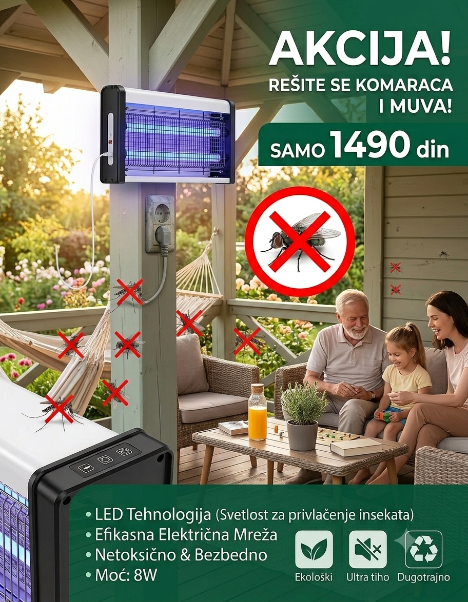 LED Zamka za Komarce i Muve 8W (Model B08)