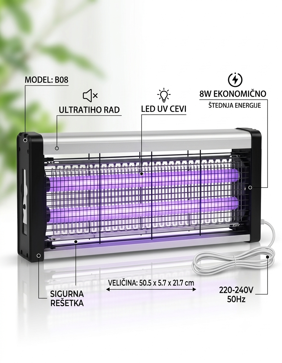 LED Zamka za Komarce i Muve 8W (Model B08)